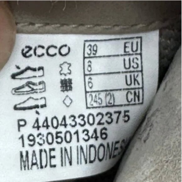 ECCO Women's Soft 7 Stitch Tie Warm Grey Sneaker Size 39 (Size 8) - Picture 6 of 9